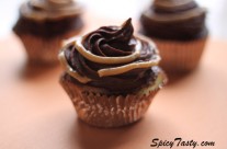 Peanut Butter and Chocolate Frosted Cupcakes