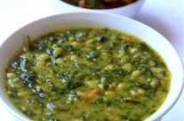 Potato masala and Spinach Dal Curry