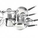 KitchenAid Gourmet Essentials 10-Piece Brushed Stainless Steel Cookware Set