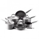 KitchenAid 80297 Gourmet Essentials 10-Piece Nonstick Hard-Anodized Cookware Set for $139.28