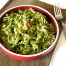 Fusilli with Spinach and Arugula Pesto