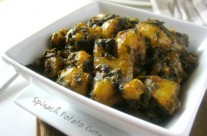 Aloo Palak Curry – Spinach Potato Dry Curry