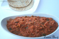 Panner Bhurji Gravy ( Shredded Cottage Cheese in Rich Tomato Gravy )