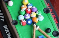 Pool Table/Billiards Fondant Cake