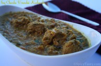 Soy Chunks Uruandai Kuzhambu / Soy Chunks Balls in Spicy Curry