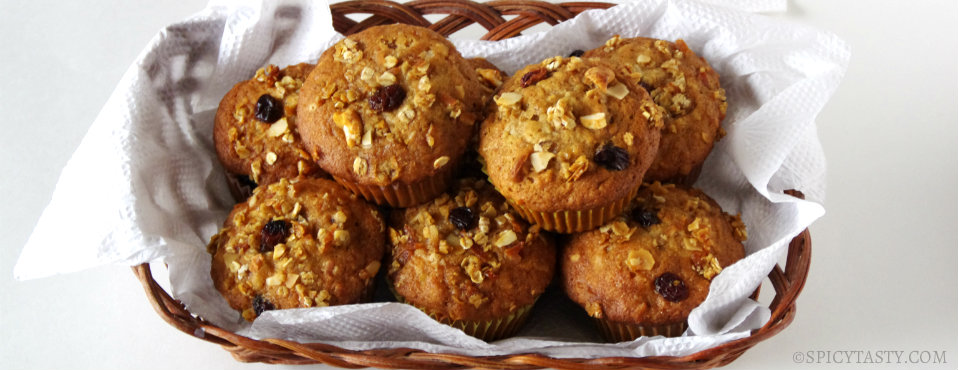 Moist Banana Crunch Muffins