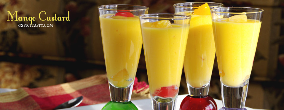 Mango Custard with Fruits